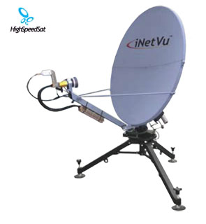 flyaway mobile satellite internet dish